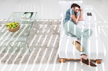 Close the blinds to help block the sun’s heat and keep your home cooler