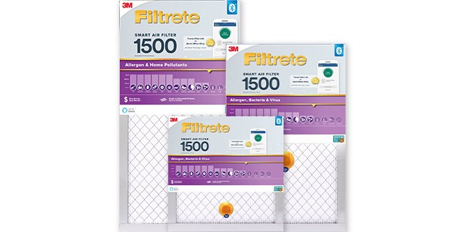 Filtrete™ Smart MPR 1500 Allergen, Bacteria & Virus Air Filters
