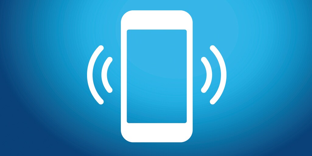 Filtrete blue gradient background and a white phone icon
