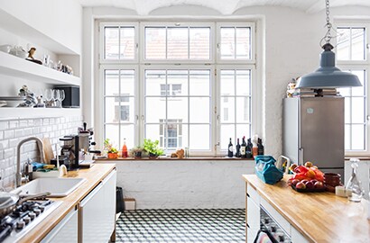 Make sure to dust dishes regularly if you have open shelving