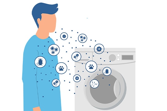 To help manage fall allergies, take off outer layers as soon as you come in from gardening or enjoying the outdoors, and put those clothes in the wash right away.