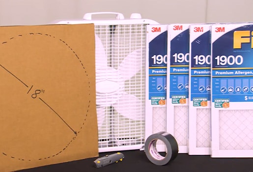 Whether you need to clean your indoor air during a wildfire or filter out pet dander before hosting a guest, these DIY air purifiers made with a box fan and HVAC filters can help.