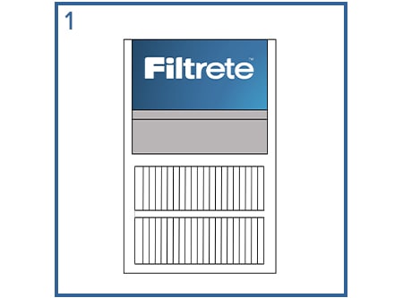 Illustration of a Filtrete 4 to 6 inch filter.
