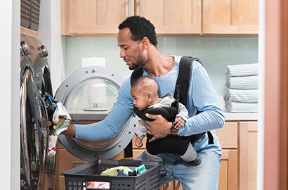 At the end of the day, separate your clothes into two baskets: one for whites and one for colors.