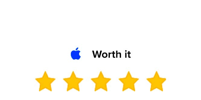 Apple Logo - Worth it - 5 Stars

