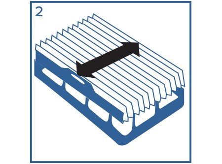 Illustration of a Filtrete Refillable Filter being expanded.
