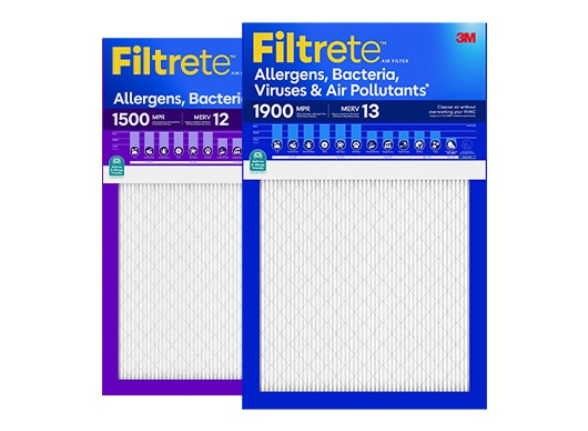 Two overlapping Filtrete Filters - MPR 1500 and MPR 1900.
