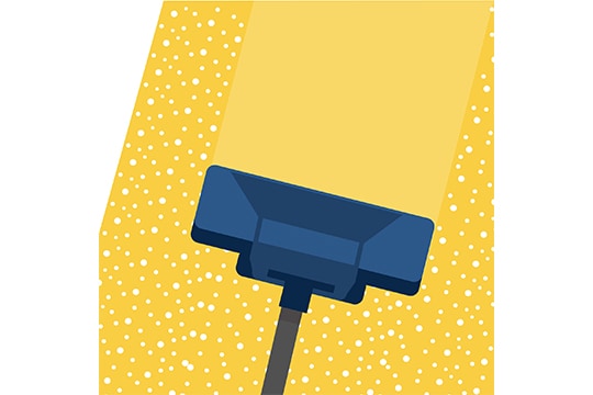 illustration of a vacuum cleaning a floor
