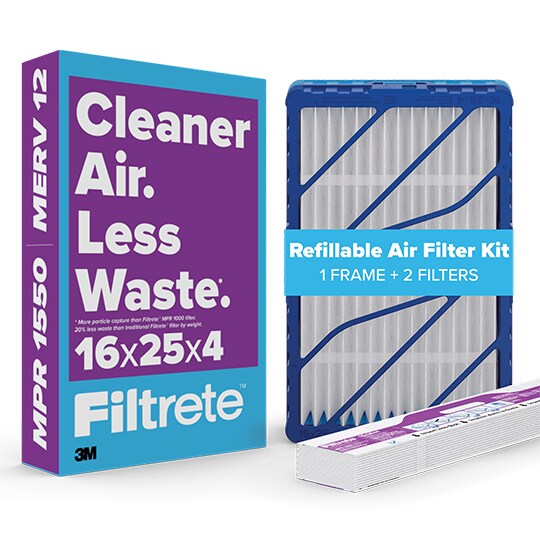 The Filtrete™ Refillable Air Filter; packaging displays 