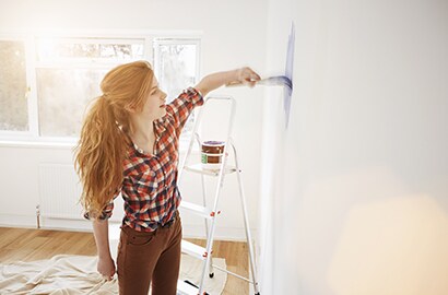 Use low-VOC, low-odor latex (water-based) paint.