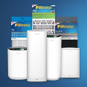 A group of  Filtrete™ Air Purifiers, including Filtrete™ Smart Air Purifiers and Air Filters