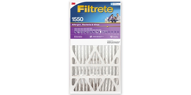 Filtrete™ MPR 1550 Allergen, Bacteria & Virus Air Filters (4