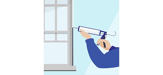 Before hurricane season, fix leaky roofs and missing shingles. Replace worn-down weather stripping and use spray foam or rubber caulk around doors and windows.
