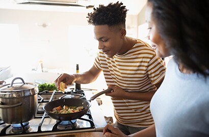 Use your range hood to extract pollutants when cooking on the stove.